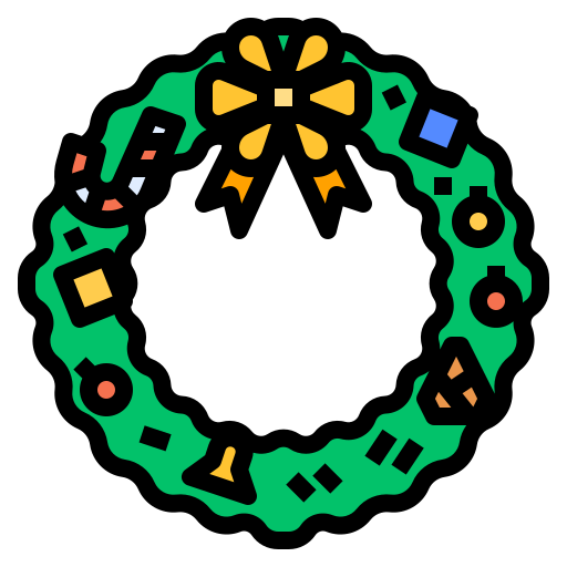 Christmas wreath Ultimatearm Lineal Color icon