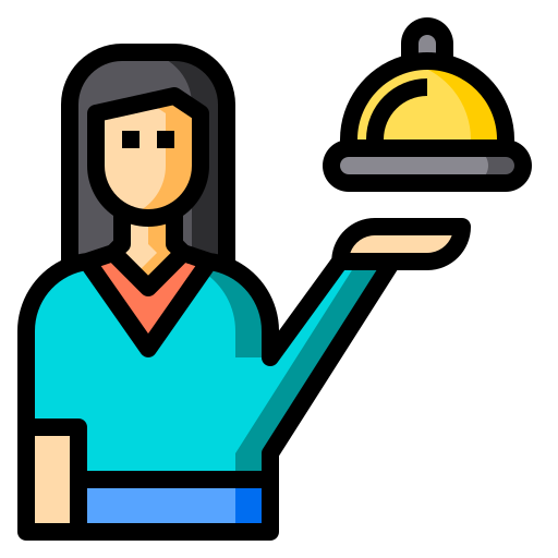 Waiter Phatplus Lineal Color icon