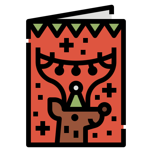 크리스마스 카드 Aphiradee (monkik) Lineal Color icon