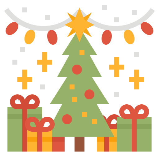 Christmas tree Aphiradee (monkik) Flat icon