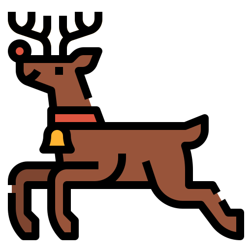 renifer Aphiradee (monkik) Lineal Color ikona
