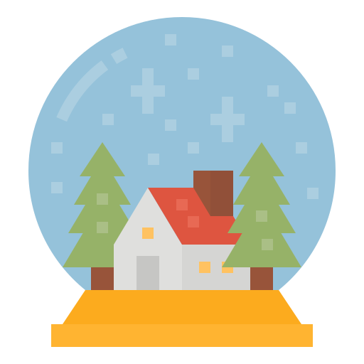Snow globe Aphiradee (monkik) Flat icon