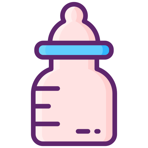 butelka dla dziecka Flaticons Lineal Color ikona