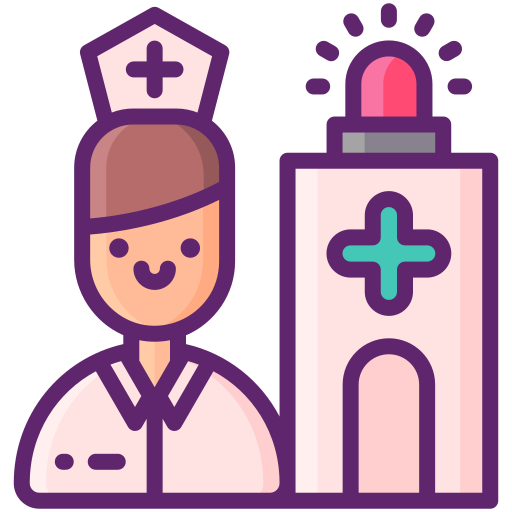 Nurse Flaticons Lineal Color icon