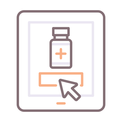 Online pharmacy Flaticons Lineal Color icon