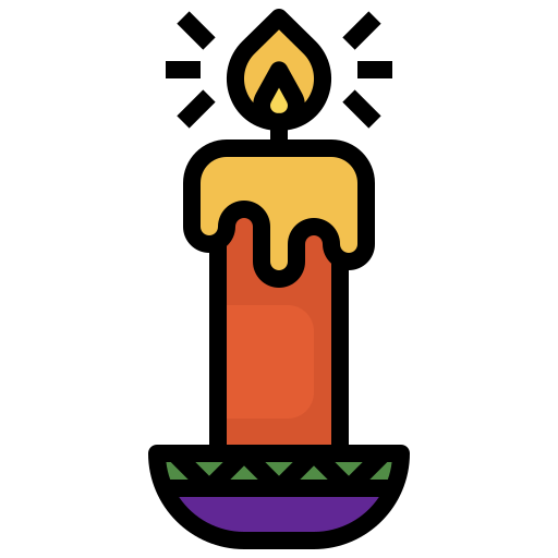 Candle Surang Lineal Color icon