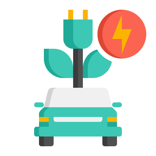 vehículo eléctrico Flaticons Flat icono
