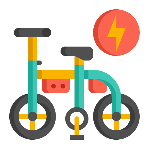 Электрический велосипед Flaticons Flat иконка
