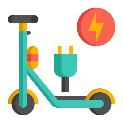 Electric scooter Flaticons Flat icon