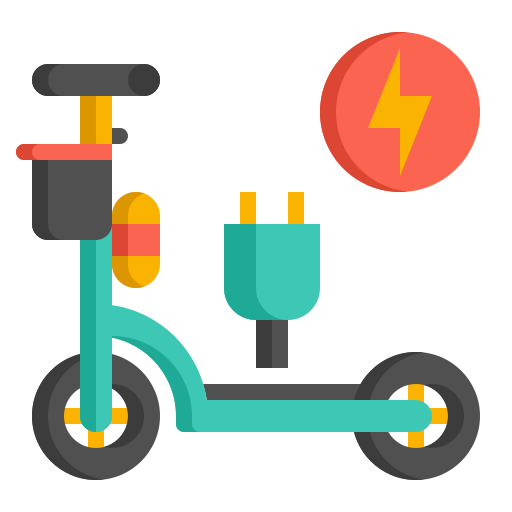 Electric scooter Flaticons Flat icon