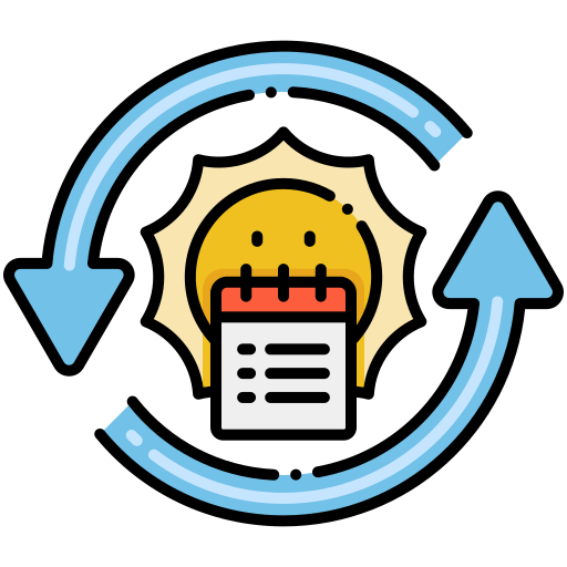 la routine del mattino Flaticons Lineal Color icona