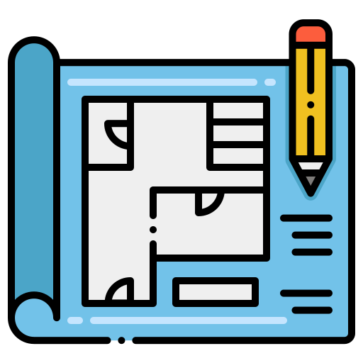 Blueprint Flaticons Lineal Color icon