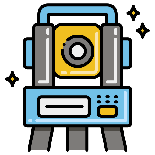 Geodetic station Flaticons Lineal Color icon