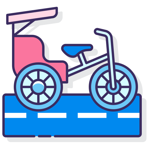 ciclo rickshaw Flaticons Lineal Color icono