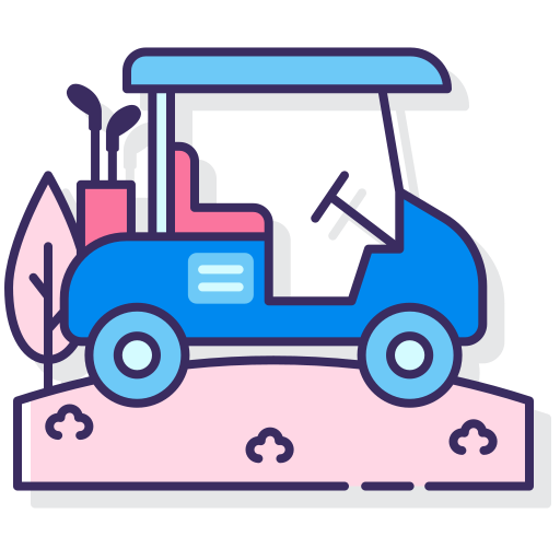 Golf cart Flaticons Lineal Color icon