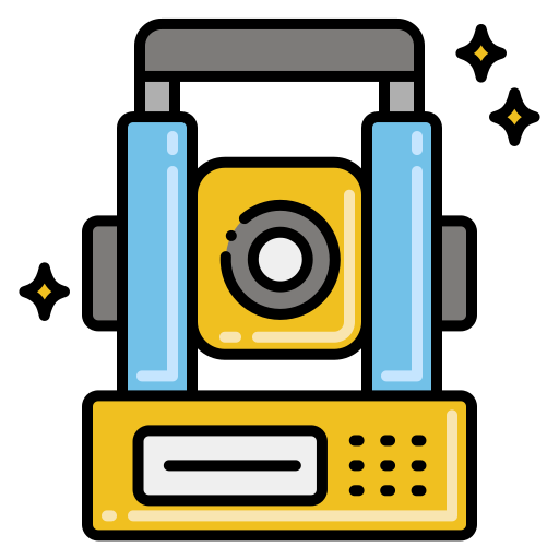 totalstation Flaticons Lineal Color icon
