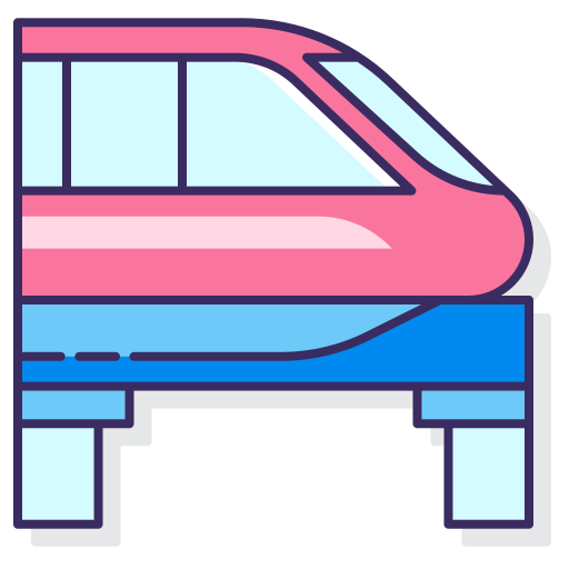 monorail Flaticons Lineal Color Icône