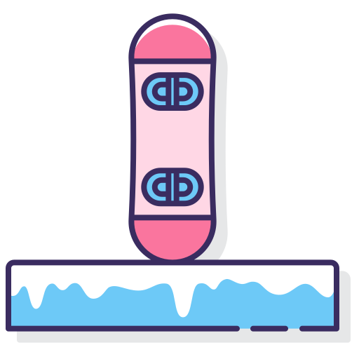 snowboard Flaticons Lineal Color icono
