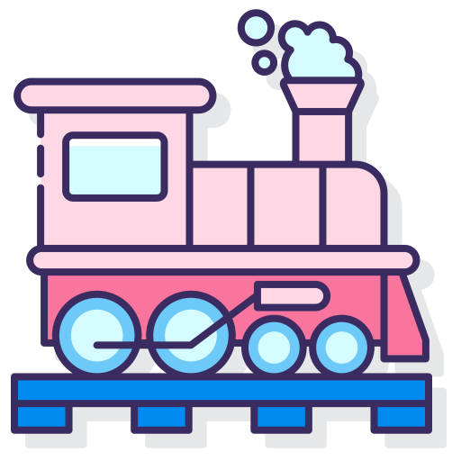 locomotiva a vapore Flaticons Lineal Color icona
