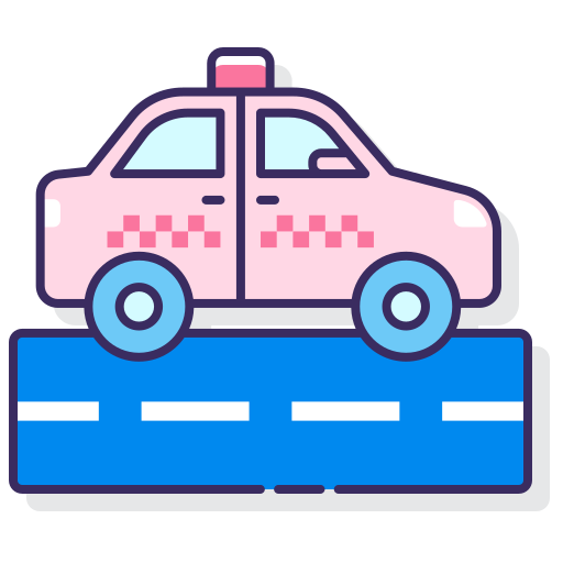 taxi Flaticons Lineal Color icono