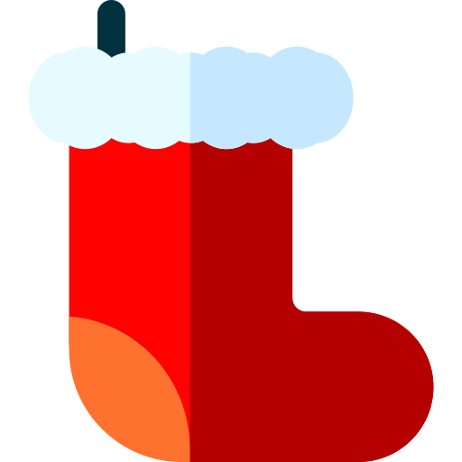 calcetín de navidad Basic Rounded Flat icono