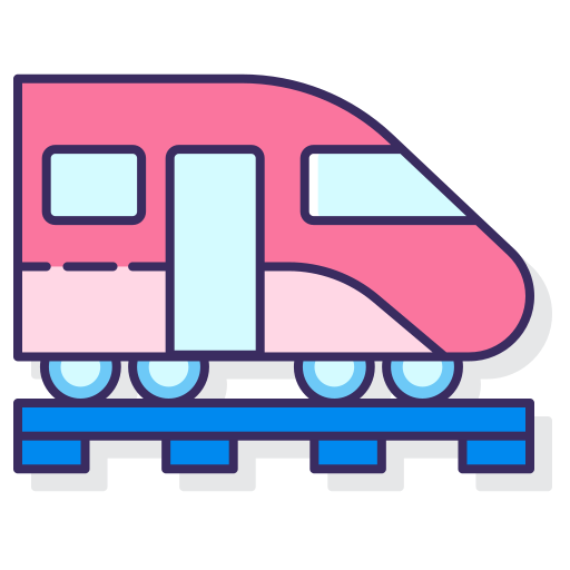 trein Flaticons Lineal Color icoon