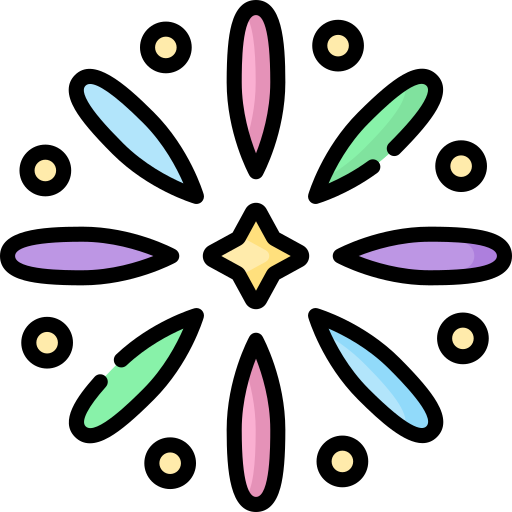 Firework Special Lineal color icon