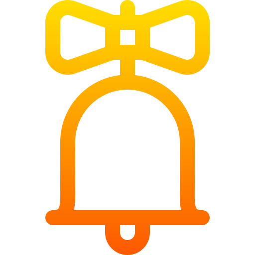 campana de navidad Basic Gradient Lineal color icono