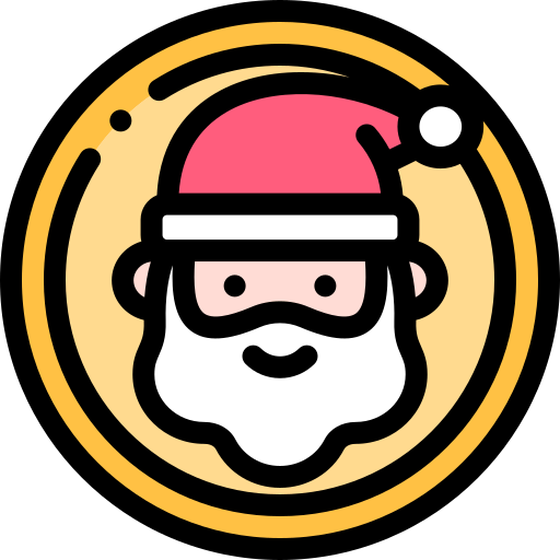 papá noel Detailed Rounded Lineal color icono