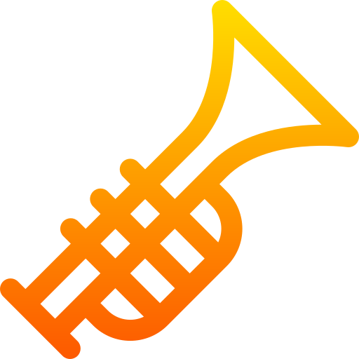trompeta Basic Gradient Lineal color icono