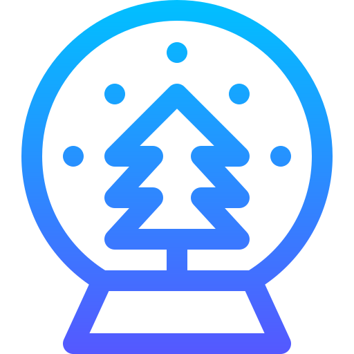 globo de nieve Basic Gradient Lineal color icono