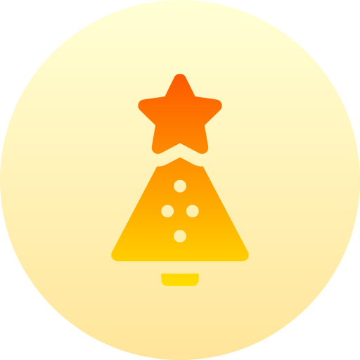 drzewko świąteczne Basic Gradient Circular ikona