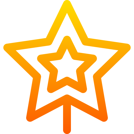 Christmas star Basic Gradient Lineal color icon