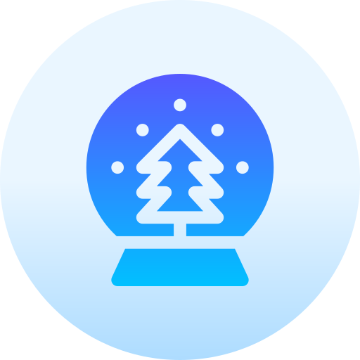 Śnieżna kula Basic Gradient Circular ikona