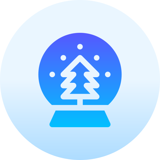 Snow globe Basic Gradient Circular icon