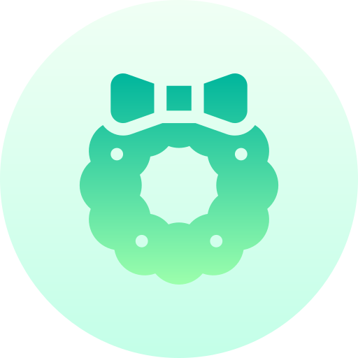 Christmas wreath Basic Gradient Circular icon