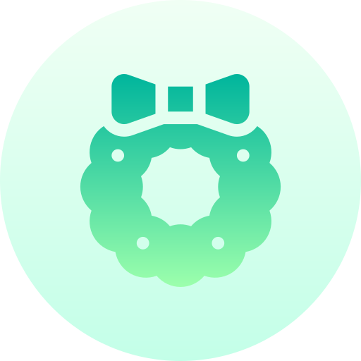 クリスマスリース Basic Gradient Circular icon