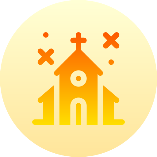교회에 Basic Gradient Circular icon