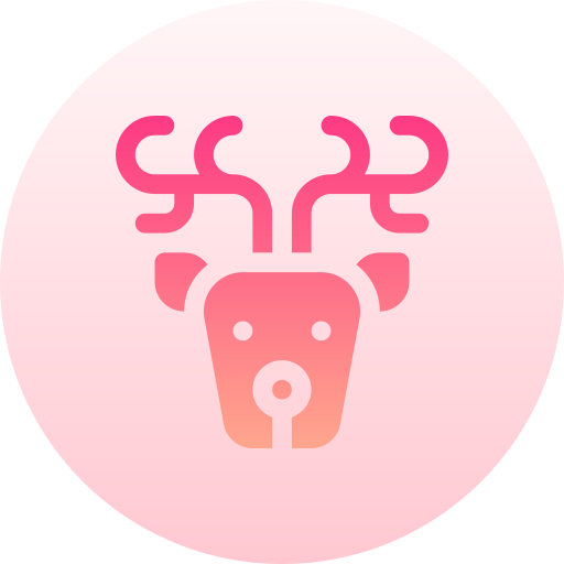 Reindeer Basic Gradient Circular icon