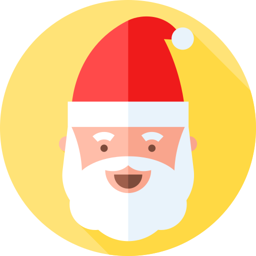 kerstman Flat Circular Flat icoon