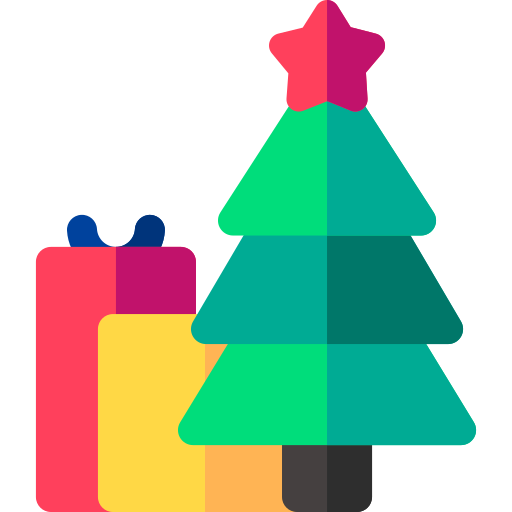 drzewko świąteczne Basic Rounded Flat ikona