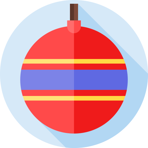 pelota de navidad Flat Circular Flat icono