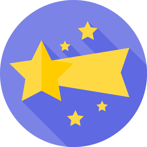 stella cadente Flat Circular Flat icona