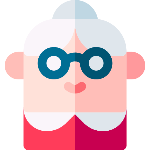 Old woman Basic Rounded Flat icon