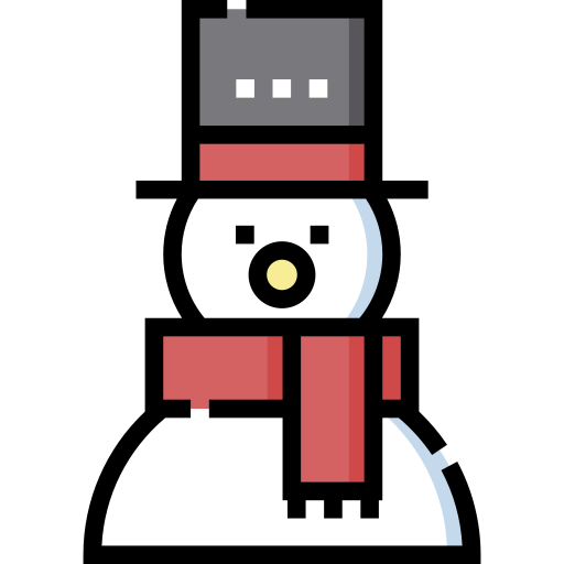 Snowman Detailed Straight Lineal color icon