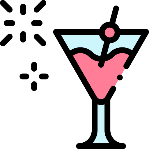 martini Detailed Rounded Lineal color icon