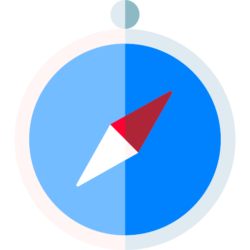 brújula Basic Rounded Flat icono