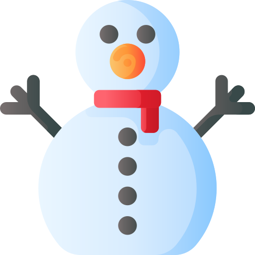 pupazzo di neve 3D Basic Gradient icona