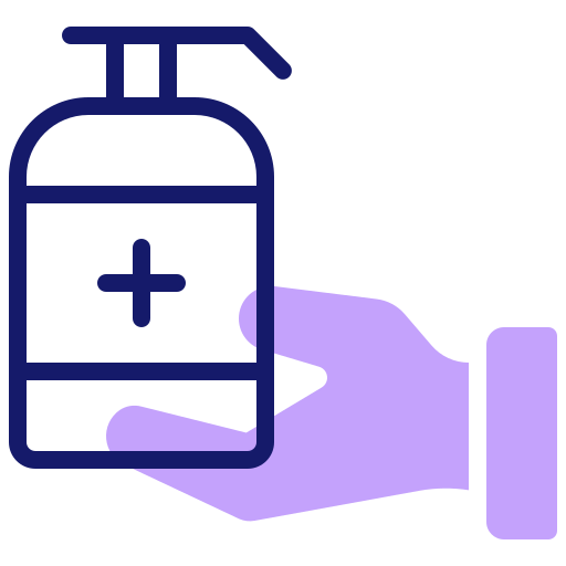 Hand sanitizer Inipagistudio Lineal Color icon