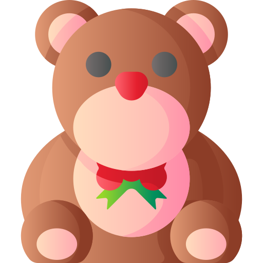 urso teddy 3D Basic Gradient Ícone